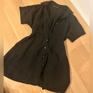 Black Button Down Dress